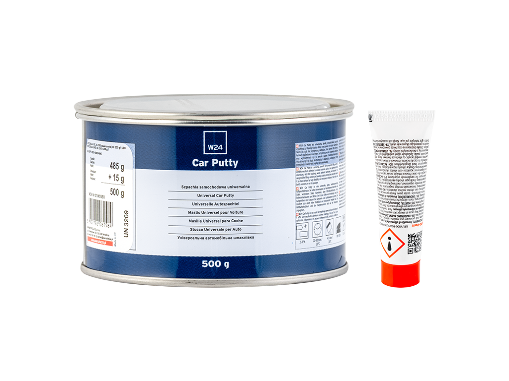 W24 Car Putty - W24 Car Putty - Szpachla samochodowa uniwersalna| z utwardzaczem | 0,50kg