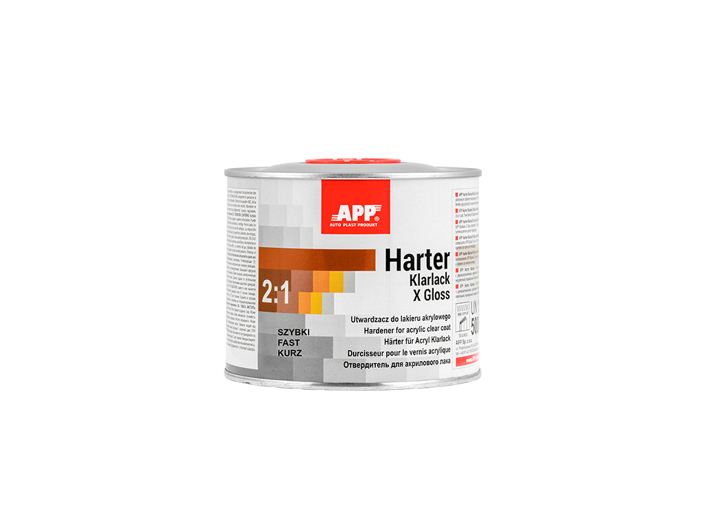 APP Harter Klarlack X Gloss 2:1 - Utwardzacz do lakieru akrylowego | szybki | 0,50l