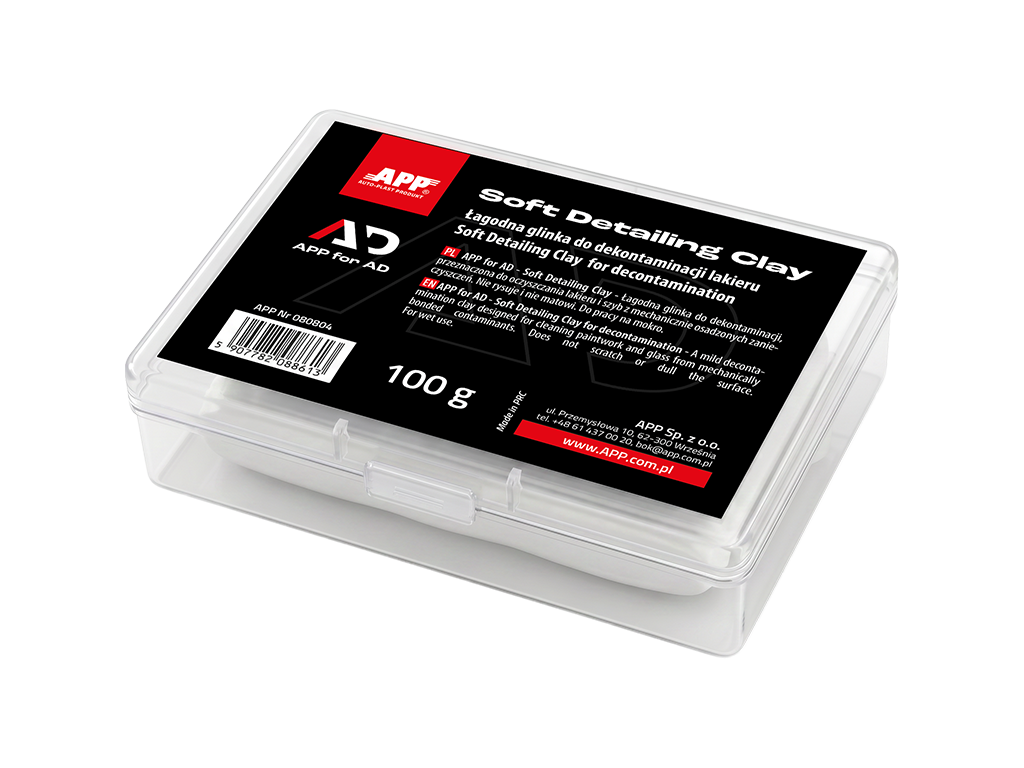 APP for AD Detailing Clay Bars - Glinki do dekontaminacji lakieru | łagodna | biały | 100g