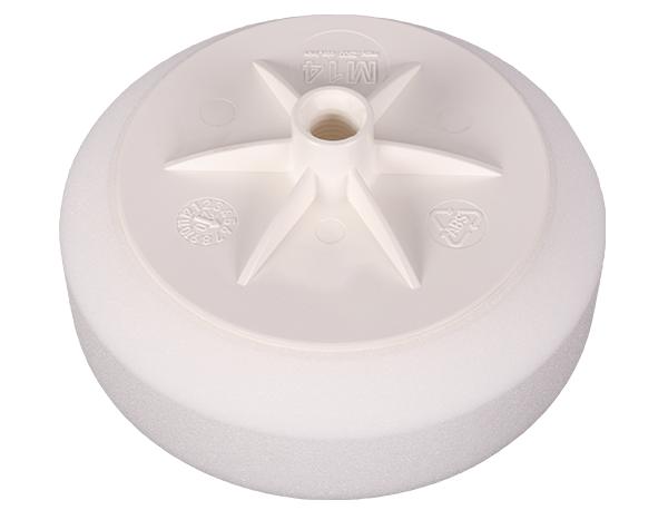 W24 GPT - Gąbka polerska twarda gładka M14 h50 | biały | d150 | (1)