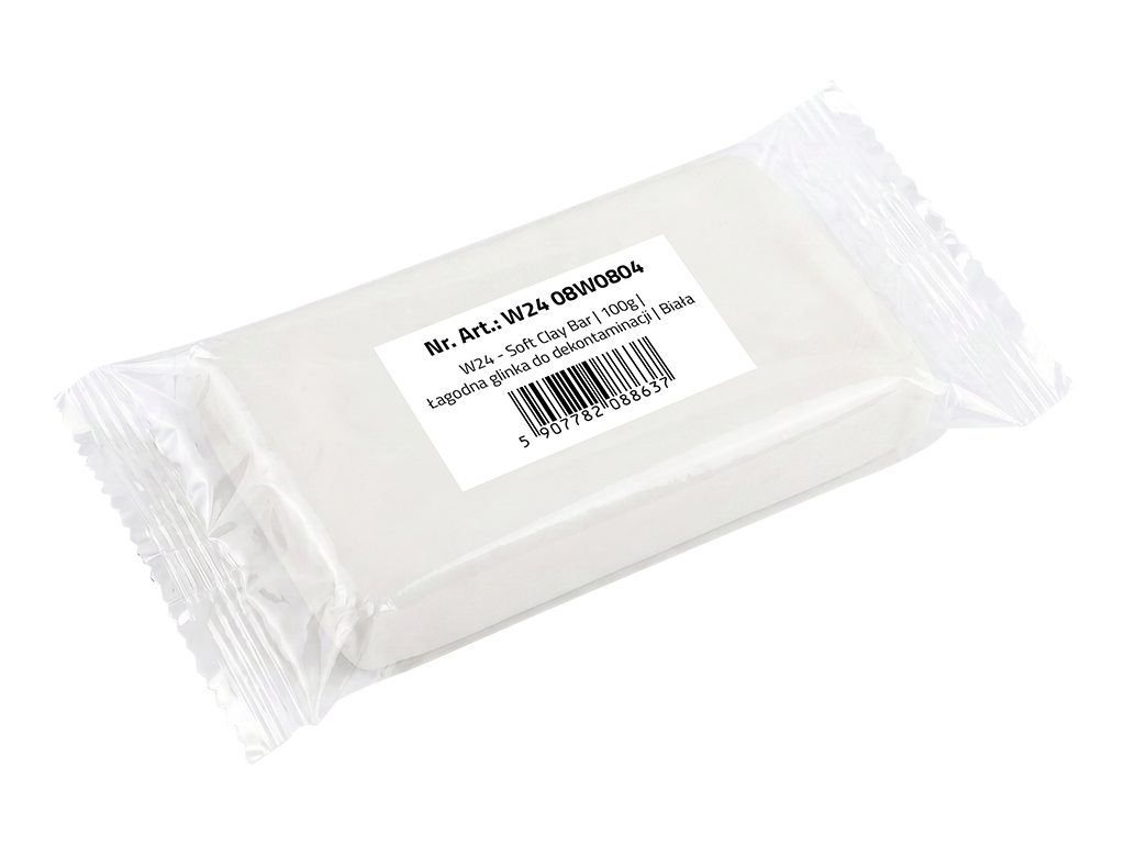W24 Clay Bars - Glinki do dekontaminacji lakieru | łagodna | biały | 100g