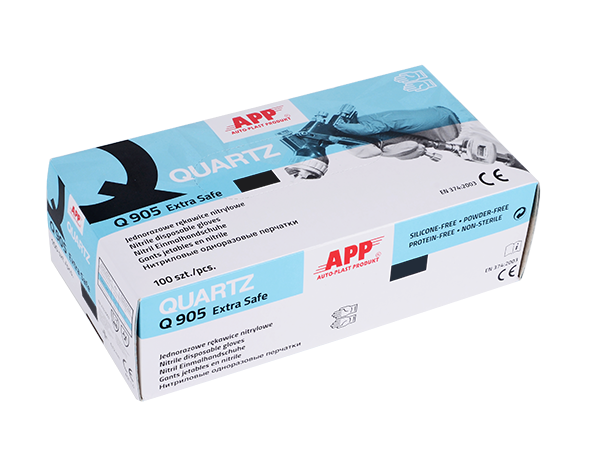 APP QUARTZ Q905 Extra Safe Jednorazowe rękawice nitrylowe CE