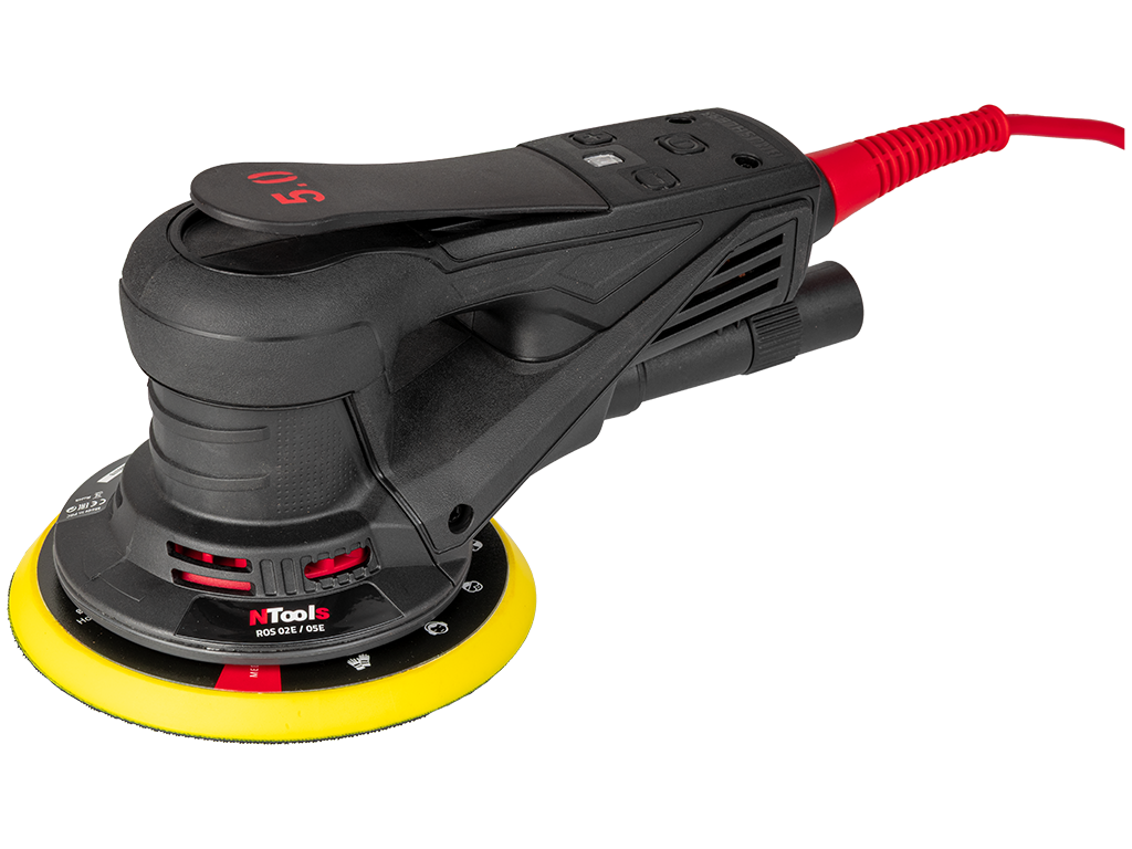 NTools ROS II 02E / 05E - Bezszczotkowa szlifierka elektryczna wibracyjno-rotacyjna | skok 5,0mm | 4000-10000 RPM | d150