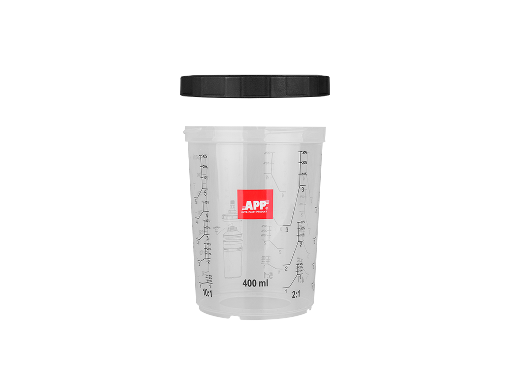 APP Fast Preparation  System - Kubek twardy z podziałką i nakrętką | 400 ml | op (2szt)