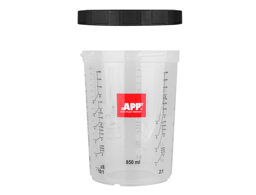 APP Fast Preparation  System - Kubek twardy z podziałką i nakrętką | 850 ml | op (2szt)