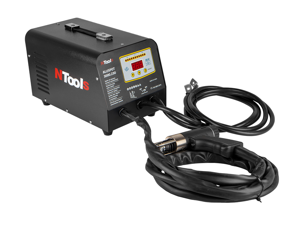 NTools ALUSPOT 3000.230 - NTools ALUSPOT 3000.230 - Spoter do karoserii aluminiowych 230V elektroniczny z akcesoriami