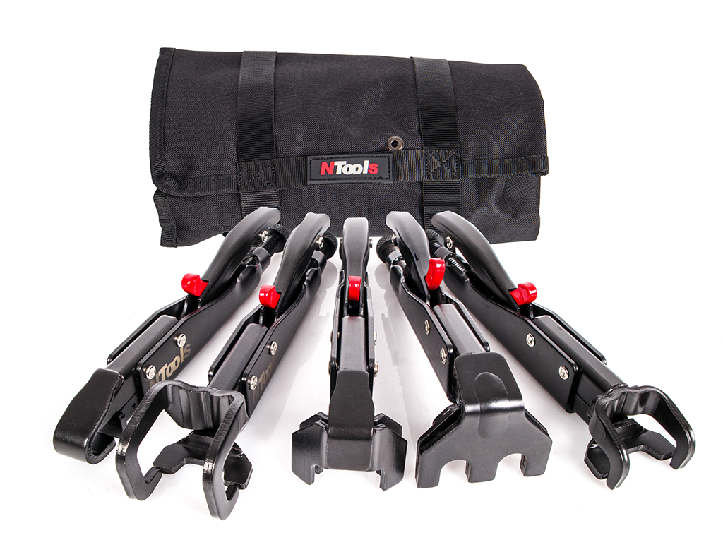 NTools SBF KPL - Komplet szczypiec blacharskich w futerale | kpl (5szt)