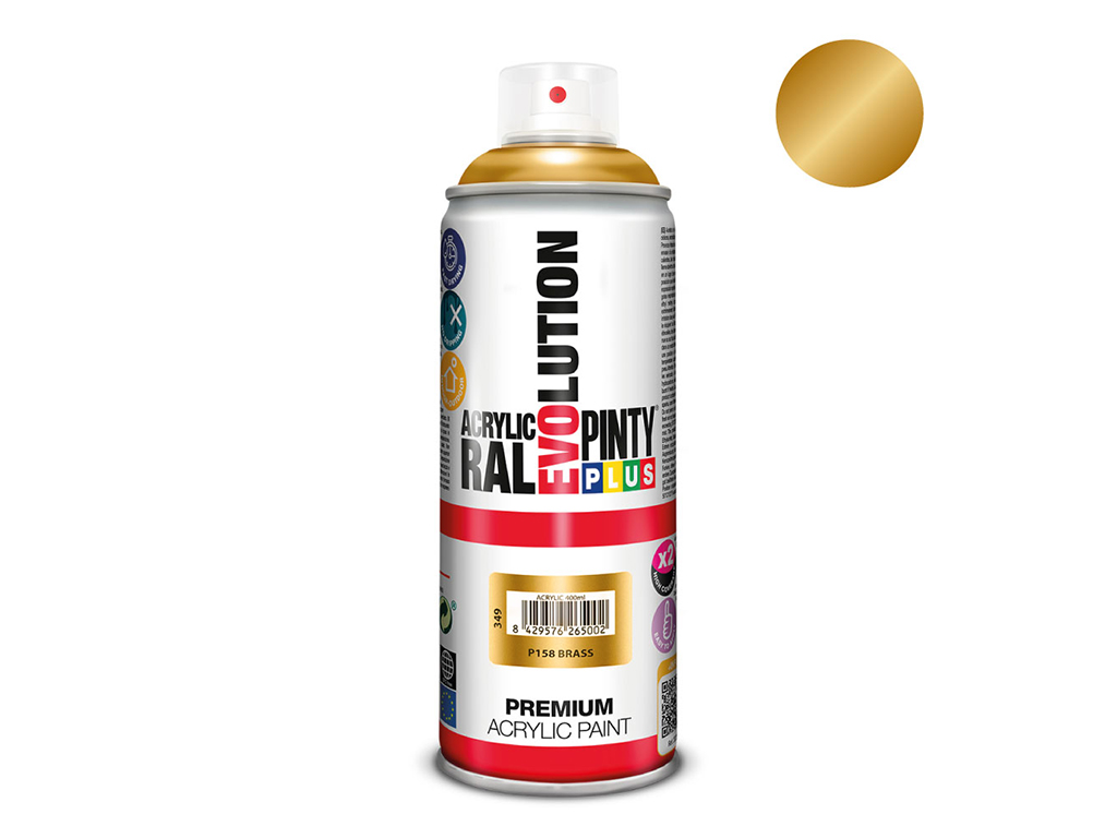 Lakier akrylowy w sprayu Pintyplus Evolution ACRYLIC | 400ml | P158 Brass