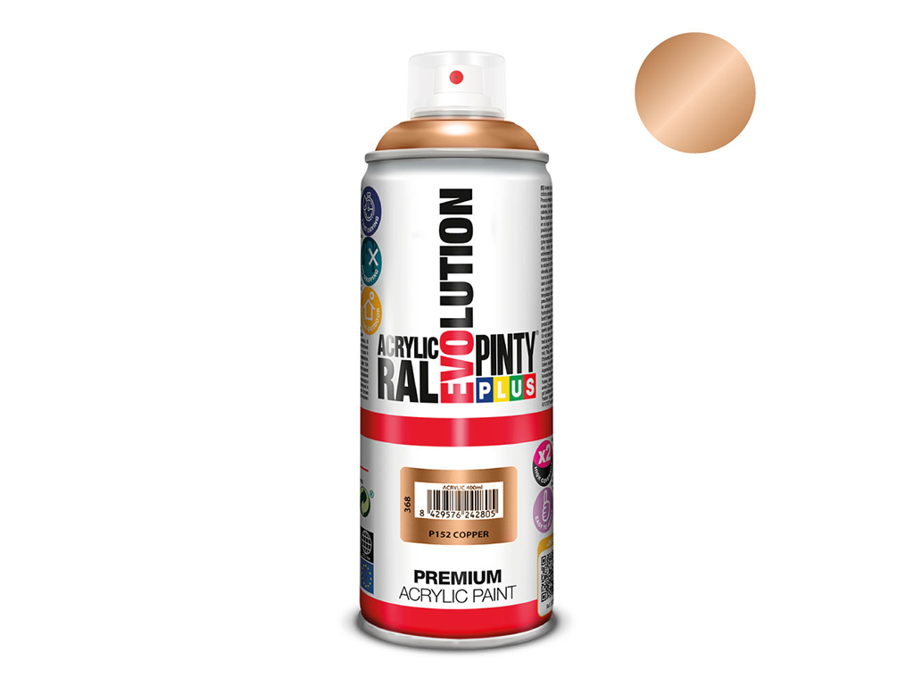 Lakier akrylowy w sprayu Pintyplus Evolution ACRYLIC | 400ml | P152 Copper