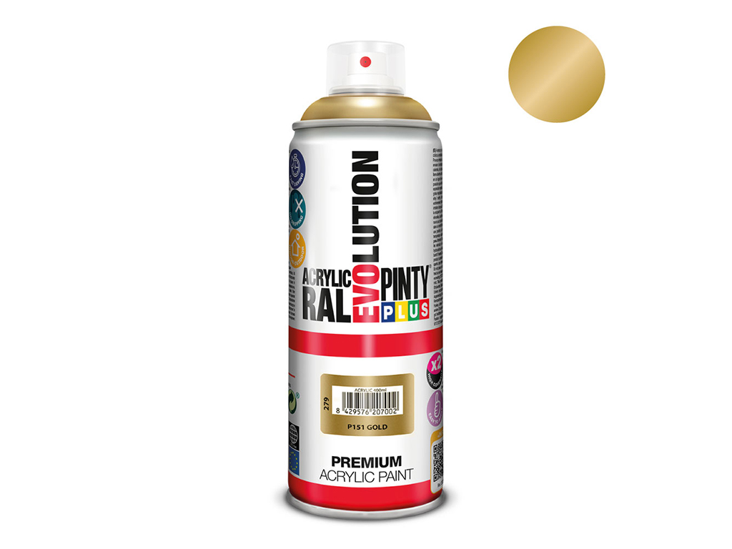 Lakier akrylowy w sprayu Pintyplus Evolution ACRYLIC | 400ml | P151 Gold