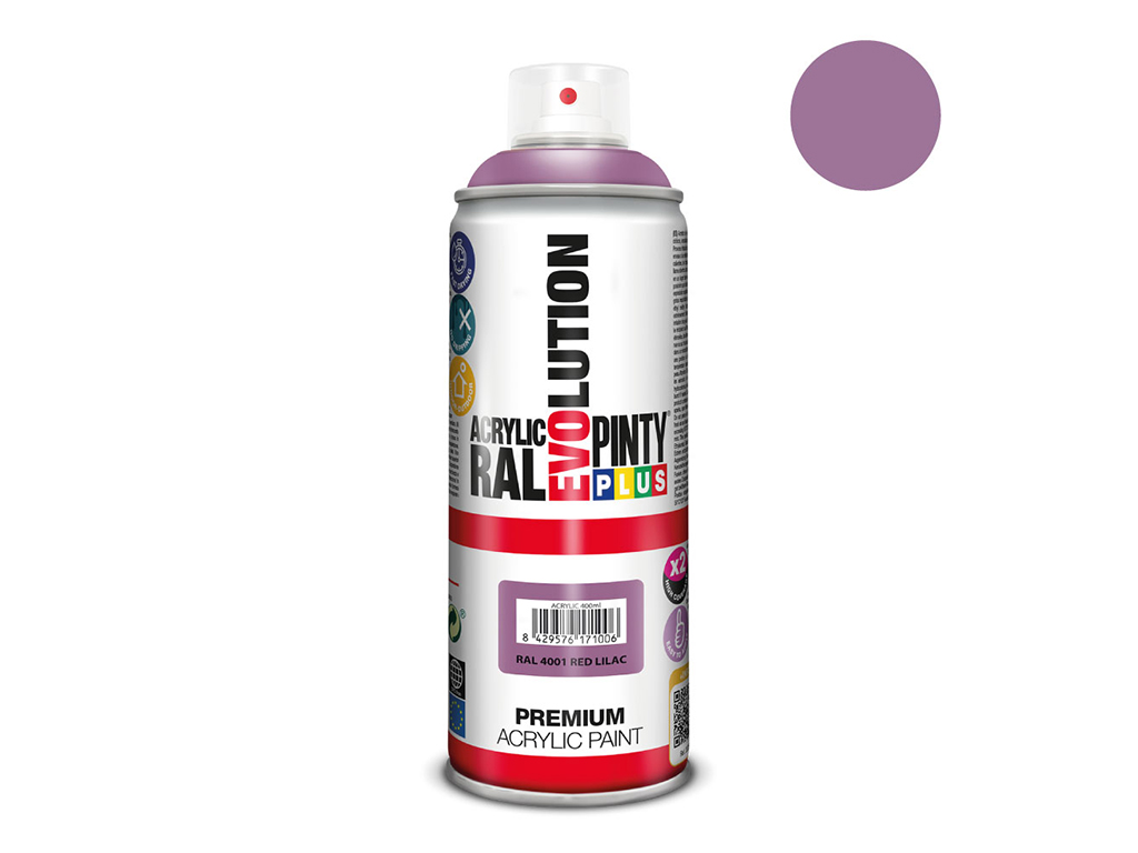 Lakier akrylowy w sprayu Pintyplus Evolution ACRYLIC | 400ml | RAL 4001 Red Liliac