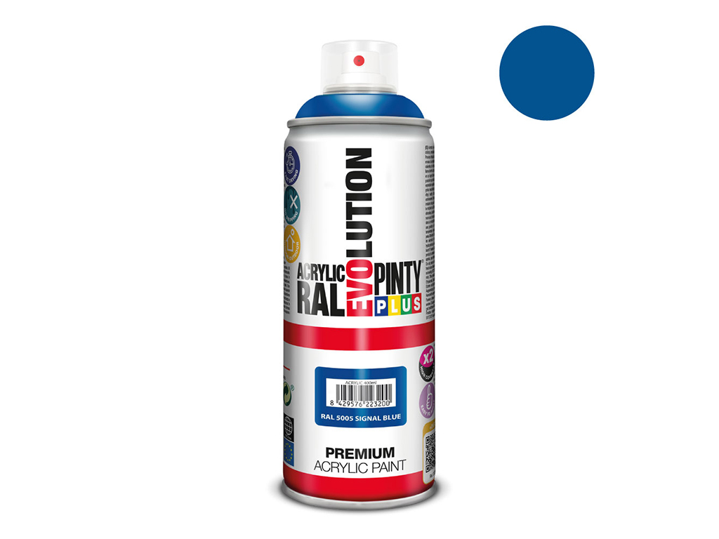 Lakier akrylowy w sprayu Pintyplus Evolution ACRYLIC | 400ml | RAL 5005 Signal Blue