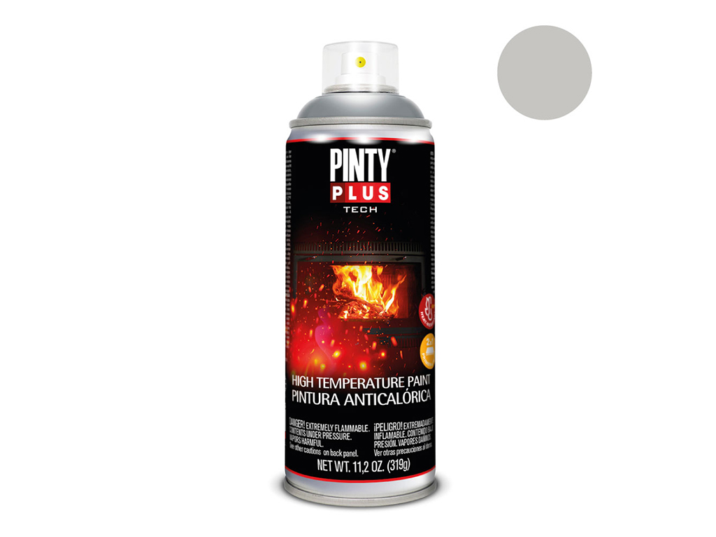 Farba w sprayu żaroodporna do 600°C Pintyplus Tech HIGH TEMP | 400ml | Szary