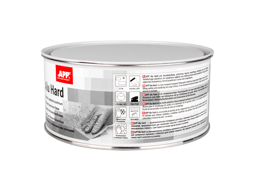 Szpachla z płatkami aluminium APP Alu Hard | 0,75L | z utwardzaczem