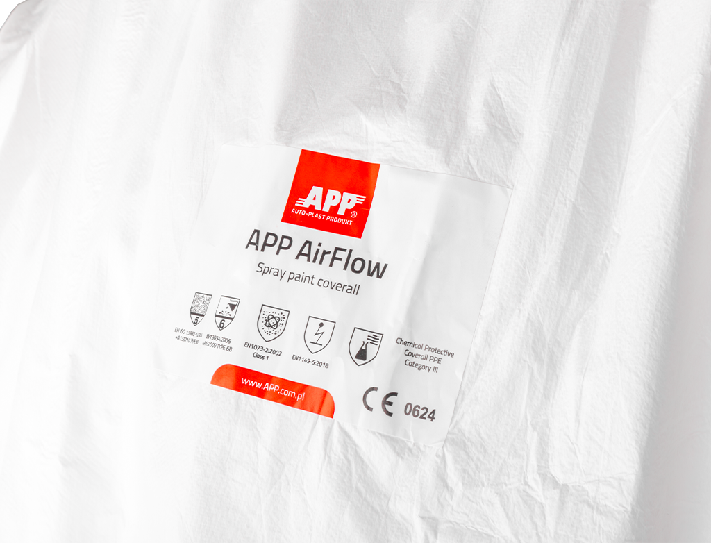 Kombinezon ochronny lakierniczy APP AirFlow | XXXL | biało-niebieski