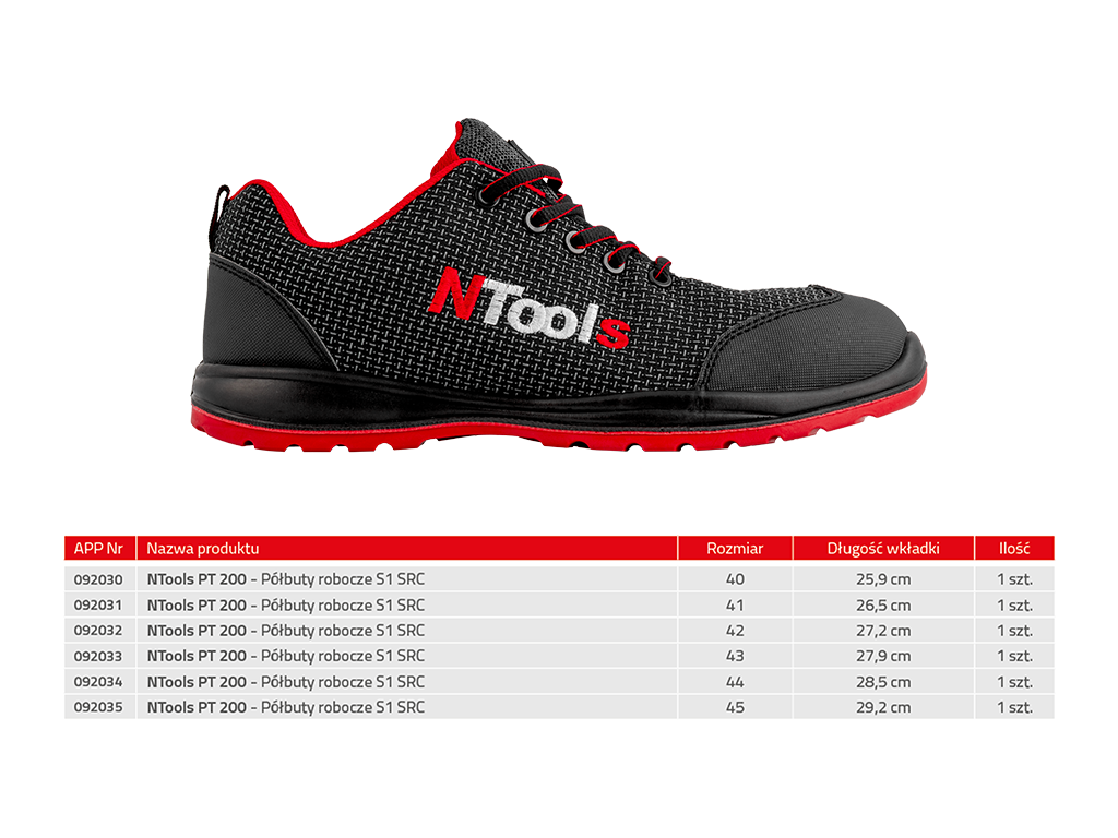 NTools PT 200 - Półbuty robocze S1 SRC | 45