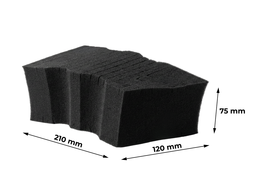 Gąbka No Rinse do mycia bez spłukiwania W24 Rinse Free Sponge | 210 mm x 120 mm x 75 mm
