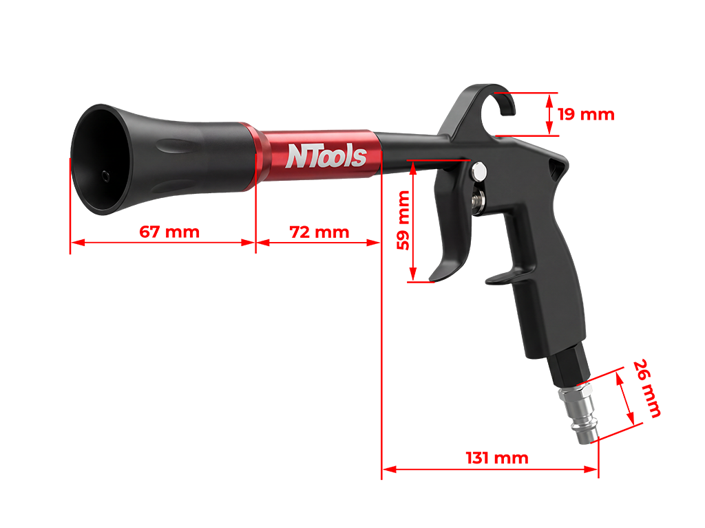 NTools Cyclone Gun - Pneumatyczny pistolet czyszczący bez podajnika 