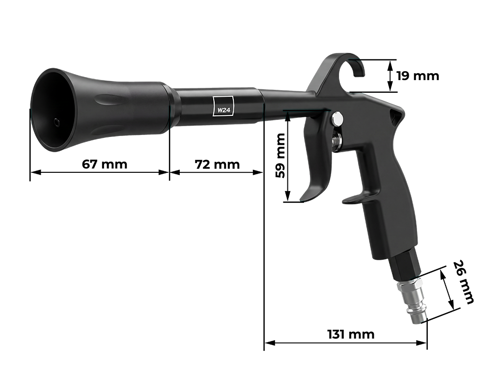 W24 Jet Gun - Pneumatyczny pistolet czyszczący bez podajnika