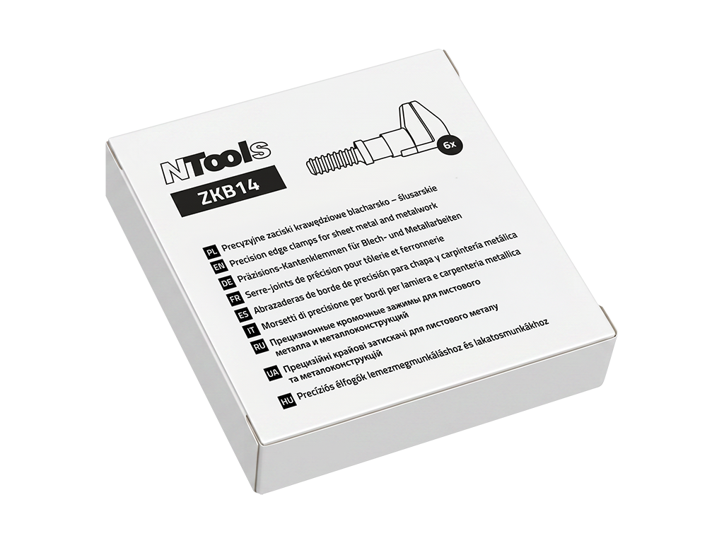 NTools ZKB14 - Precyzyjne zaciski krawędziowe blacharsko - ślusarskie | op (6szt)