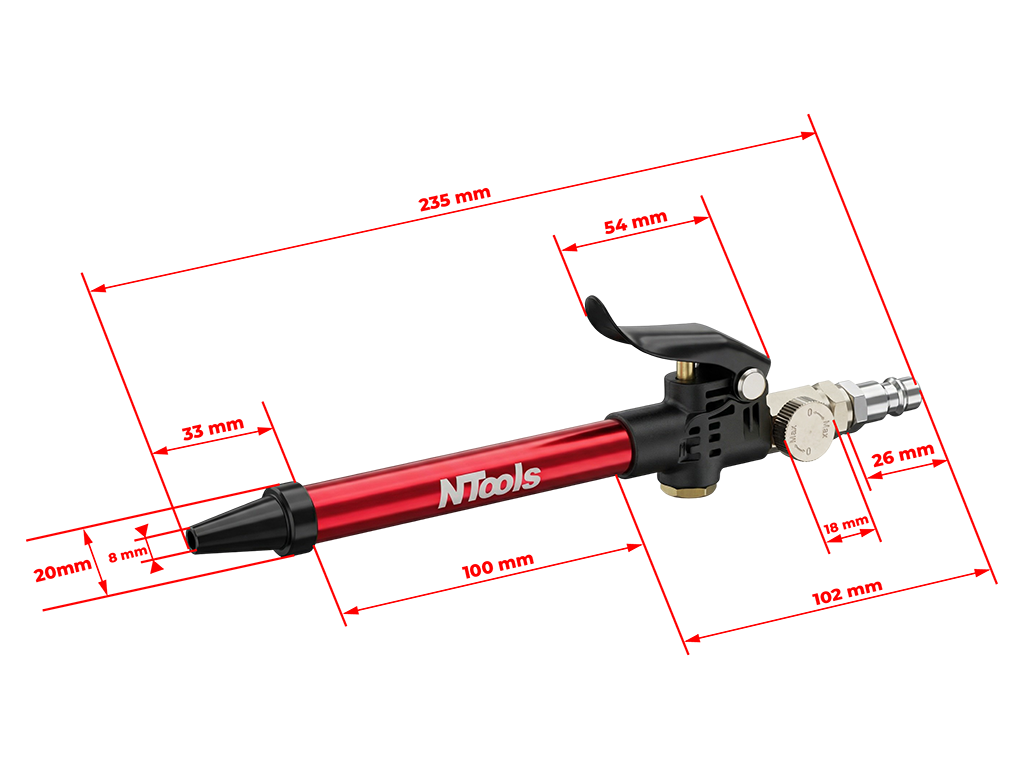 NTools AirTube - NTools AirTube przyrząd do przedmuchiwania