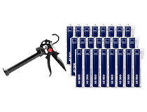 W24 Zestaw - W24 AG 500 + W24 Caulking Gun - Klej do montażu szyb samochodowych W24 AG 500 (24 szt.) i wyciskacz W24 Caulking Gun (1 szt.) | kartusz | 310ml