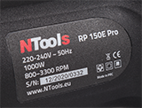 NTools RP 150E Pro Ротационная электрическая полировальная машина