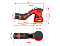 NTools DAP MINI 12B Akku-Poliermaschine vom Typ Dual Action mit einem Hub von 12 mm
