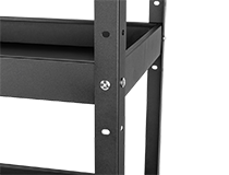 Mobilny wózek warsztatowy na narzędzia z trzema półkami W24 TWR | 660x350x740 mm | do 100 kg | czarny