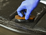 APP LB Medium Leather upholstery brush with soft bristles