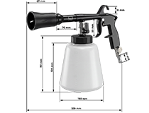 W24 Jet Fusion - Pneumatyczny pistolet czyszczący z podajnikiem 