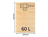 NTools WFP 60 Sac filtre en papier pour l&#039;aspirateur NTools VC 50E / EP, VC36E / EP 